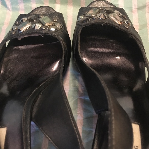 Simply Vera Vera Wang Gray Gems Bling Sandal Heels - Picture 5 of 6